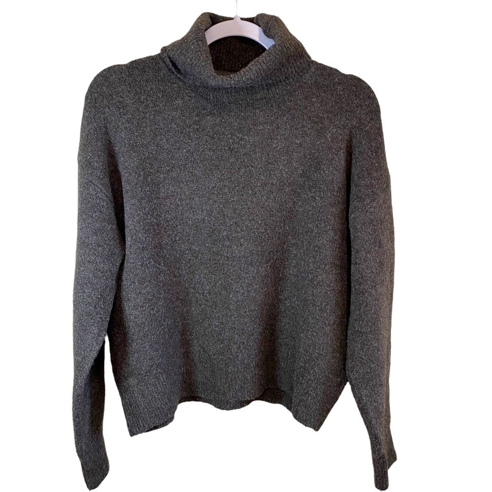 H&M Brown/Bottle Green Roll Neck Sweater - Small (Oversized/Medium fit)